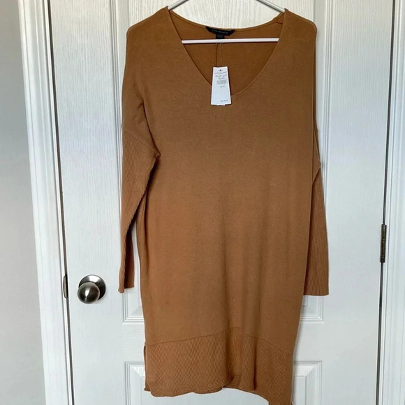 NWT American Eagle Outfitters women’s Sweater Dress Size XS TAN - Picture 1 of 9